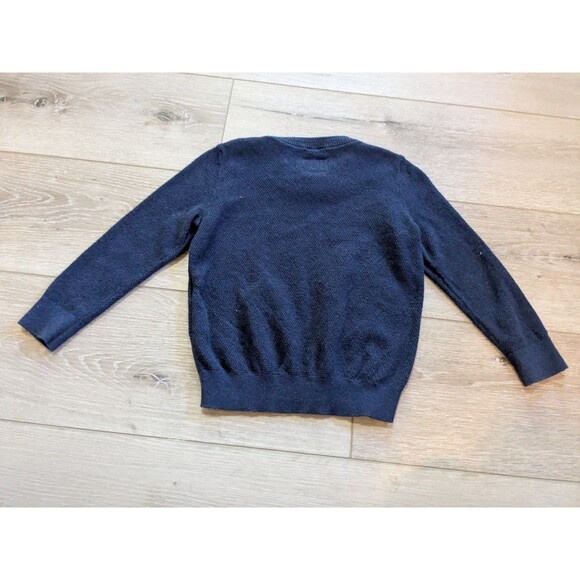 Mini Boden Navy Blue Knit Sweater Cotton Cashmere Blend Boys Size 2-3 - Picture 7 of 8